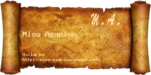 Miss Agapion névjegykártya